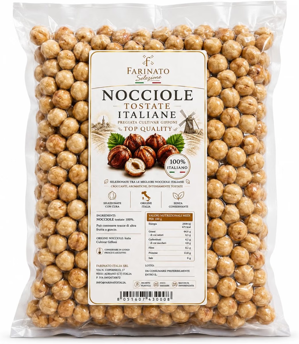 Nocciole tostate italiane Farinato 1 kg
