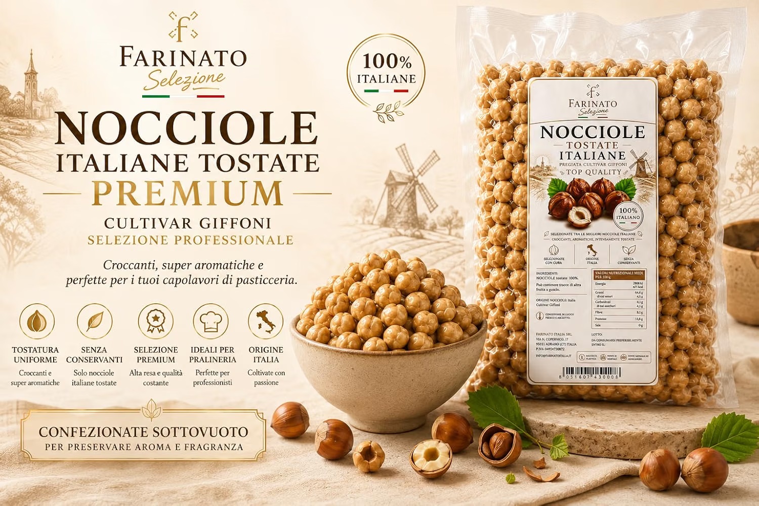 Nocciole Tostate Italiane Tonda di Giffoni – 1 kg - immagine 3