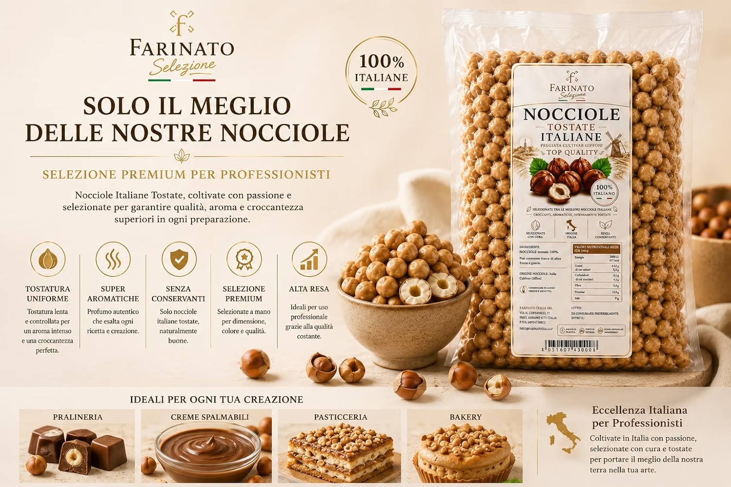 Nocciole Tostate Italiane Tonda di Giffoni – 1 kg - immagine 6
